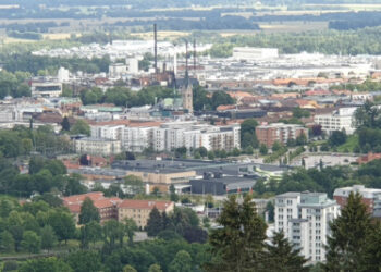Skövde stad sett från Billingen