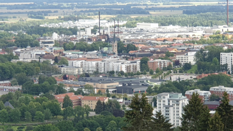 Skövde stad sett från Billingen