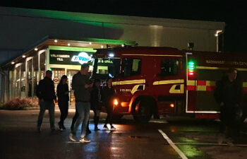 Brandlarm, Ten Lanes på Norrmalm i Skövde