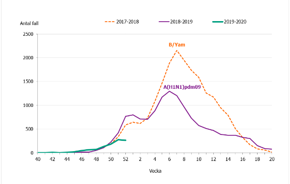 Statistik influensarapport Folkhälsomyndigheten