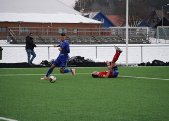 Edin Salihovic gav IFK Skövde ledningen med 1-0.