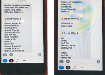 smuggelspritsförsäljning sms-konversation