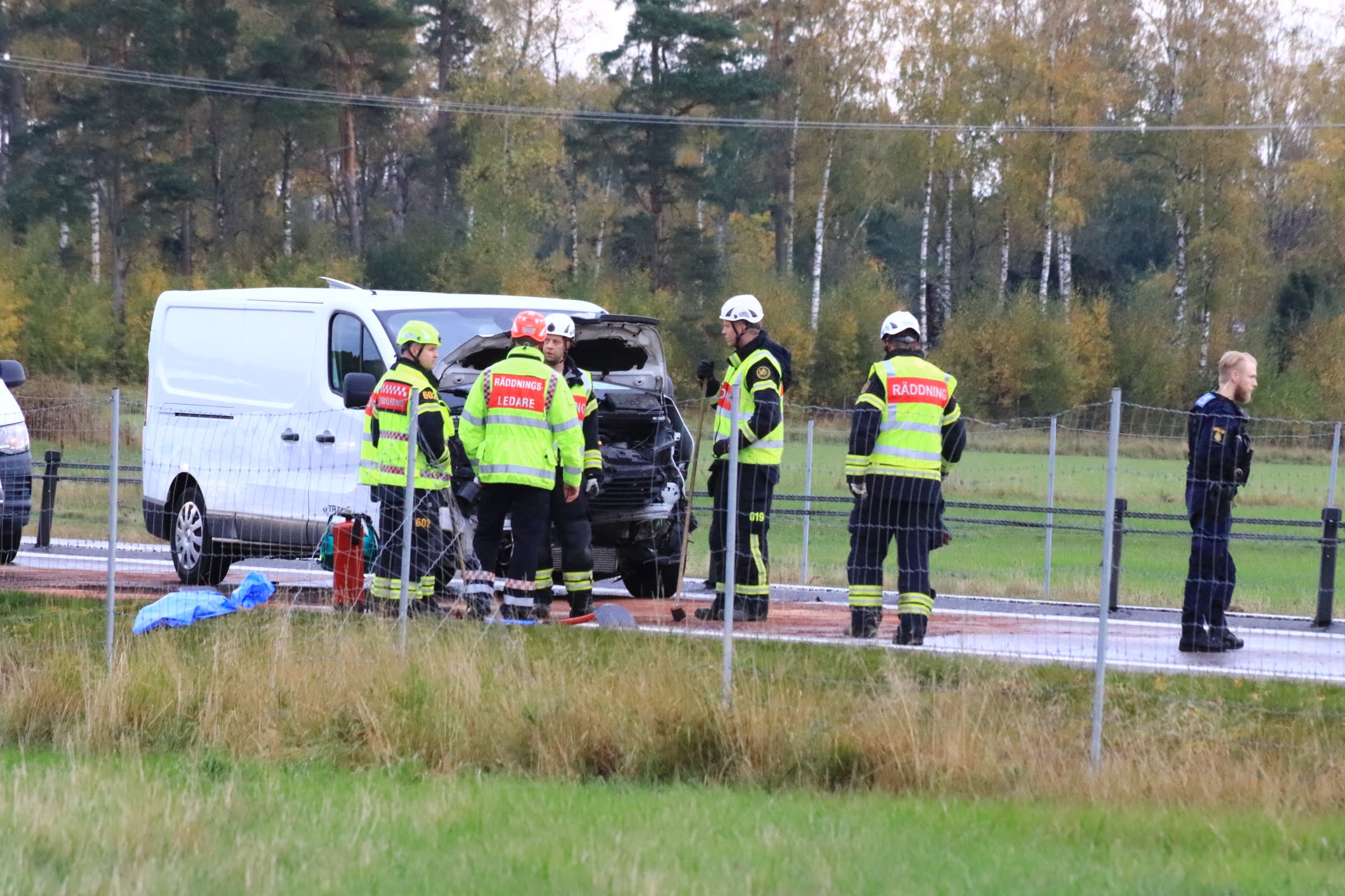 Räddningsperson vid vägolycka