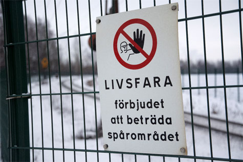 Skylt livsfara
