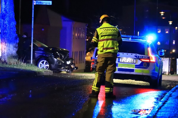 Räddningstjänstledare vid trafikolycka