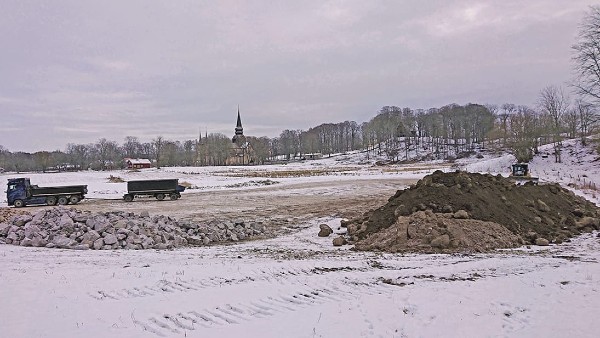 Arbetet med våtmark i Varnhem har startat