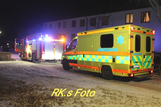 Larm om brand i lägenhet i Gullspång.