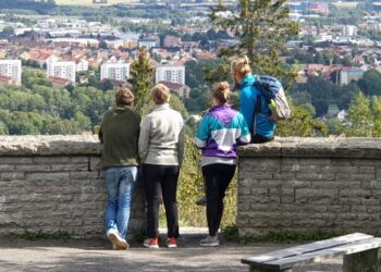 Utsikt över Skövde från Billingen