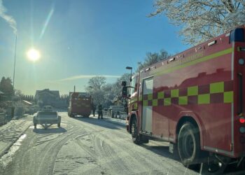 Larm om villabrand i Skövde