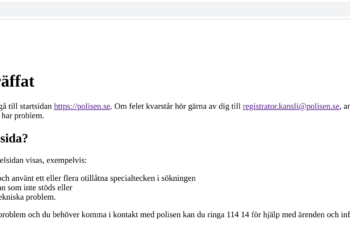 Polisens hemsida låg nere