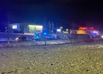 Trafikolycka på östra leden i Skövde