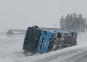 Buss, vinterväglag, olycka