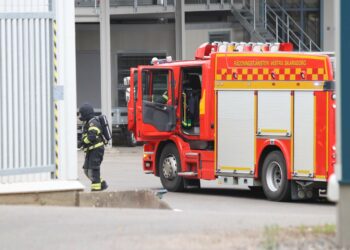 Larm om brand i pannrum på Vedums Kök & Bad