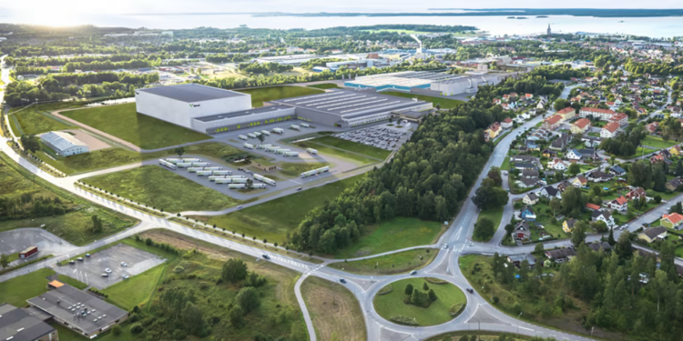 Foto: Metsä Tissue AB. Rendering av den nya produktionsanläggning som väntas generera 50-100 nya jobb på orten.