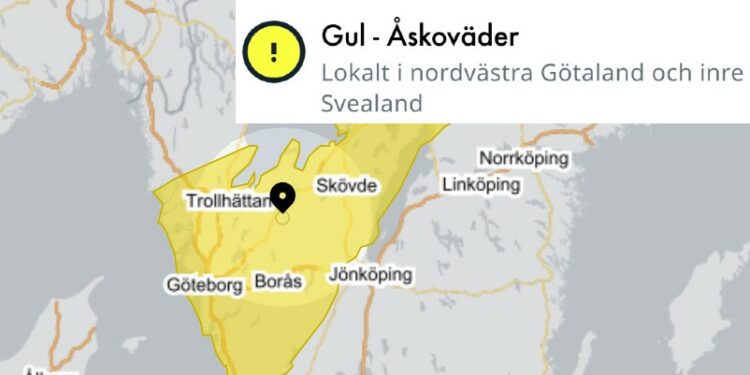 SMHI varnar för åskoväder under torsdagen