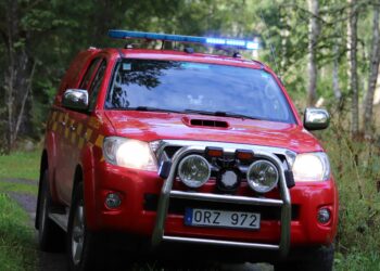 Brand i villa utanför Floby – boende kunde släcka