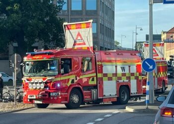 Cyklist till sjukhus efter olycka i Skövde