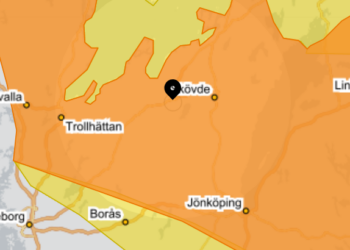 SMHI utfärdar orange varning under onsdagen