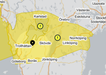 SMHI varnar för stormbyar över Skaraborg