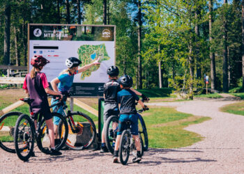 Invigning av första delen av Mountainbike Arena på Billingen Skövde