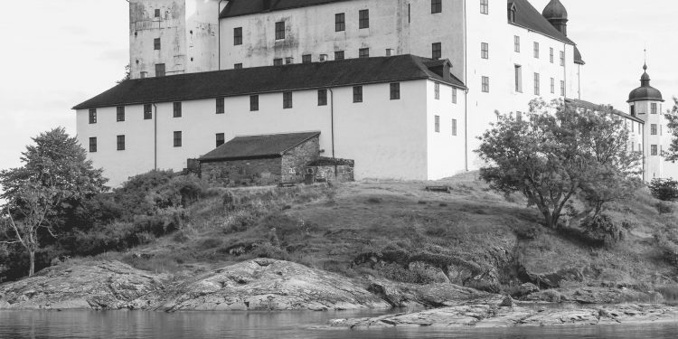 Läckö Slott svartvit