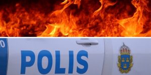 Polis och eld collage