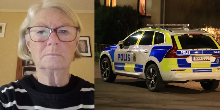 Kvinna försvunnen Polisbil