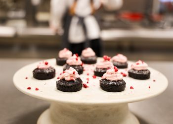 Blodbrownies som säljes på Pressbyrån PBX